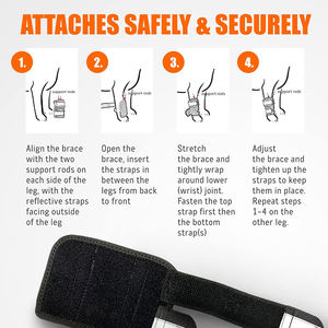 Attelle de soutien pour pattes avant de chien avec ressorts pour la cicatrisation des plaies et la protection des blessures, enveloppe de compression pour cheville d'animal de compagnie - Product Image 4