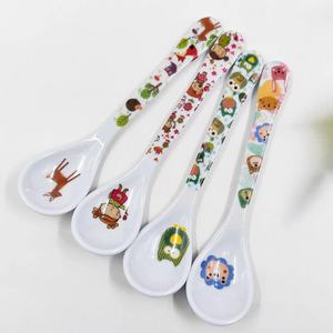Nuevas cucharas de melamina, cucharas de dibujos animados antideslizantes, cucharas de sopa infantiles lindas y creativas, vajilla, artículos de uso diario al por mayor. - Product Image 4