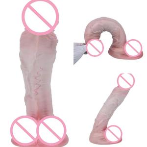 FAAK Dildo réaliste en silicone double densité, Pénis géant XXXL, Doux, Épais, Volumineux, pour femmes, Plug anal, Usine, Industrie du plaisir adulte - Product Image 1