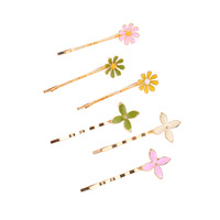 Pinces à cheveux tournesol en émail coloré, Design émaillé, trèfle à quatre feuilles, épingle à cheveux pour filles, décoration de cheveux d'été