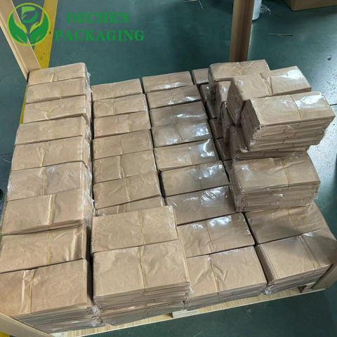 Paper Bag 100 Pcs Snack Pouch Bag With Clear Window Food Paper Bag Custom