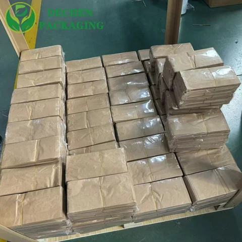 Bolsa de comida caliente bolsa de papel Kraft bolsa de comida rápida para llevar bolsa de comida para llevar biodegradable