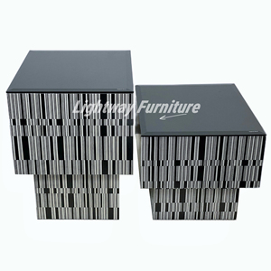 Ý tối giản pháp bảng bên màu đen trắng lưới thiết kế thủy tinh cho căn hộ phòng khách nghệ thuật phong cách Bàn cà phê gỗ - Product Image 6