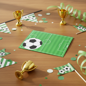 623054 WK-voetbal themafeestje verjaardagsuitnodiging kaart envelop felicitatie dank u aangepast ontwerp papier offset gedrukt - Product Image 1