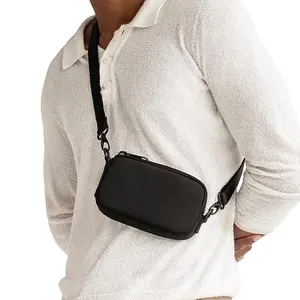 2023 मिनी दूत बैग Neoprene एकल कंधे मोबाइल फोन बैग पुरुषों और महिलाओं के काले Crossbody बैग