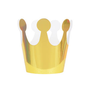 Chapeau en papier décoratif pour la pâtisserie, personnalisable avec logo, multi-styles, or et argent, papier épais pour enfants et adultes - Product Image 2