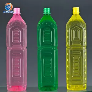 1500ml Colorful Square Shape Hot Fill PET Plastic Bottle Big Capacity Juice Bottles