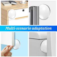 Butoirs de porte en silicone blancs de 3,15 po, grands, robustes, épaissis, adhésifs, absorbant les chocs, protecteurs muraux pour bureaux et bâtiments modernes