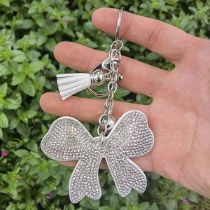 Wholesale Sparkly Charm Keychain with Diamond Studded and <b>Large</b> <b>Bow</b> Adorable Pendant Accessory for Women - Product Image 3