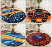 Tapis de souris rond pour ordinateur Tapis de sol pour chaise Tapis de salle de jeux antidérapant Tapis de chaise d'ordinateur