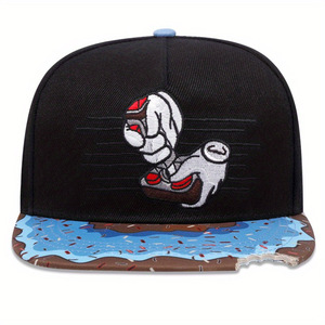 2025 thời trang mới 3D Thêu Logo Snapback Mũ 6 tấm phẳng vành mũ đa thiết kế sẵn sàng hàng hóa mũ - Product Image 1