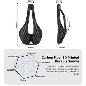 WEST BIKING Nuevas piezas de bicicleta Sillín suave de bicicleta de carretera Asiento Mtb Sillín de ciclismo hueco cómodo Sillín de bicicleta impreso en 3D - Product Image 2