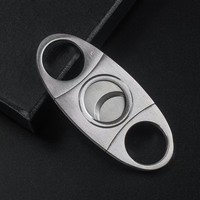 Coupe-cigares de luxe en cuir, ABS et acier inoxydable, outil manuel portable pour fumer les cigares, ciseaux à tabac, modèle G-005