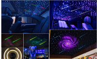 Kingshowstar 9W Shooting Star LED Kit d'éclairage à fibre optique pour plafond de voiture Salle de jeux Salle sensorielle
