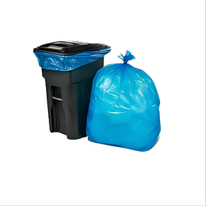 ถุงขยะรีไซเคิล Huamaohengchun ขนาด 65 แกลลอน หนา 1.5 มิล สีน้ำเงิน สำหรับถังขยะขนาดใหญ่ ขนาด 50” x 48” (50 ใบ) - Product Image 1