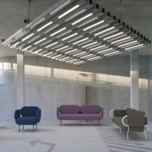 Silla tapizada moderna y elegante, juego de sofá de dos asientos con diseño de mango curvo, marco de metal para el hogar, oficina, hotel, sala de estar - Product Image 4