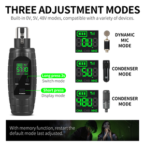 Micro không dây động XTUGA U-95 với bộ phát và thu, cầm tay, khử tiếng ồn, phạm vi 164ft dành cho biểu diễn sân khấu - Product Image 5