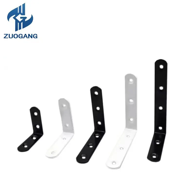 Zuogang Iron Furniture Joint L Shaped wood Connector Angle Aluminium Corner L Bracket Sizes