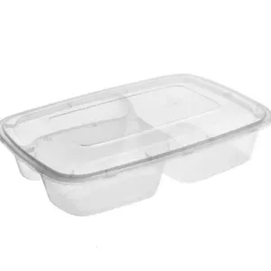 1000ML 재사용 가능한 식사 3 구획 플라스틱 도시락 용기 식품 저장 용기 도시락 상자