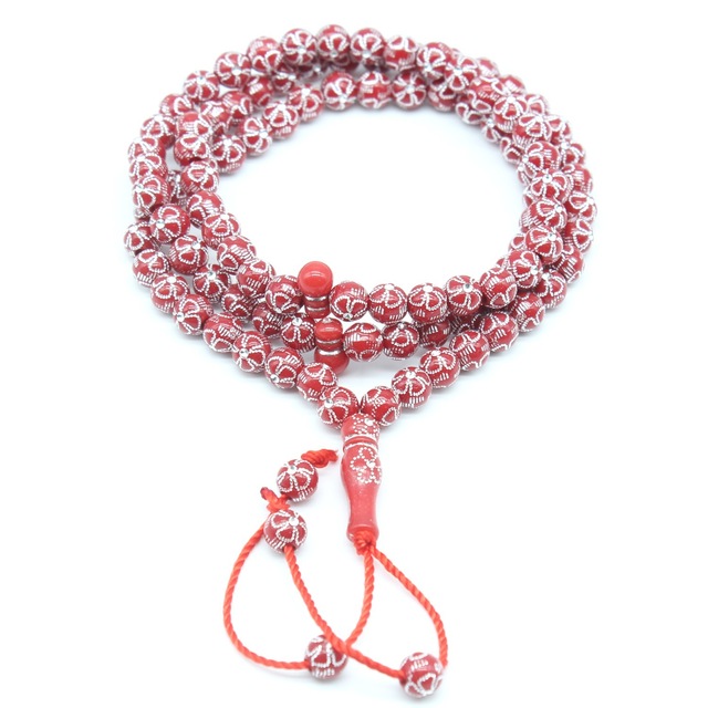 99pc 8mm Acrylic Prayer Beads - Islamic Tasbih Misbaha for Muslim Prayers, Middle Eastern Tasbeeh Rosary with Decorative Tassel