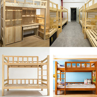 Lit superposé en bois de haute qualité et durable pour enfants, lit double en bois pour la maternelle, en vente