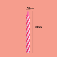 Fabricant de bougies d'anniversaire Dia7.8 * H80mm bougie de gâteau d'anniversaire en spirale pour cupcakes