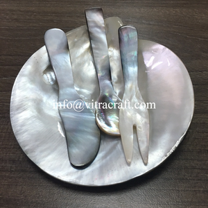 Ensemble de couverts en nacre de nacre noire SpoonMop Dish- Caviar Set de service parfait pour servir du caviar - Product Image 4