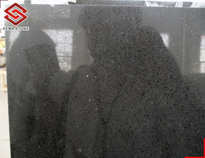 Hiện đại không thấm nước tổng hợp Cát Đen Đá Thạch Anh tấm bán buôn cho bàn Vanity Tops bảng Tops đá nhân tạo - Product Image 3