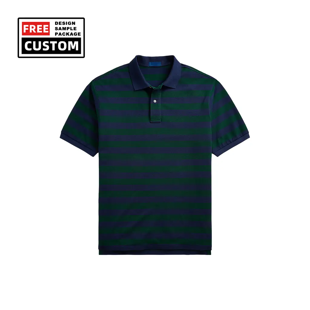 Pemasok nilon Drop bahu reguler Fit Tri Blend Vintage kaus polos Golf kemeja Polo polos untuk pria