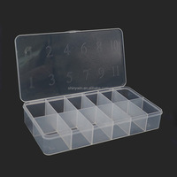 Marque privée en gros 600 pièces 550 embouts/boîte 11 grilles vides boîte de conseils d'art d'ongle en plastique acrylique conseils boîte de présentation de stockage