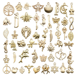 ชุดจี้รูปโน้ตดนตรีและนางเงือกเคลือบทอง KC แบบใหม่ 51 ชิ้น สำหรับทำสร้อยคอ สร้อยข้อมือ DIY ขายส่ง - Product Image 1