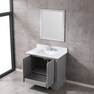 Solid <b>Wood</b>+Plywood <b>Bathroom</b> Vanity with Ceramic Basin and Water Resistant Features Made in Vietnam Transitional <b>Bathroom</b> <b>Cabinet</b> - Product Image 4