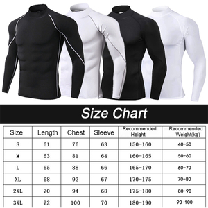 Người đàn ông của rùa cổ nén Áo sơ mi dài tay áo thể thao Workout Tops phòng tập thể dục undershirts hoạt động thể thao Cơ Sở Lớp - Product Image 2