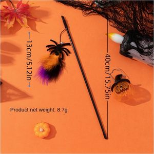 Colorato interattivo <span class=keywords><strong>Pet</strong></span> Stick Teaser giocattolo con piume di Rattan per il gioco di Puzzle e il movimento - Product Image 5