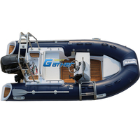 360 12ft Rib Luxury Boats Speed Bateau à côtes pliable avec Orca Hypalon Tubes RIB360 C avec moteur hors-bord Mercury 25hp