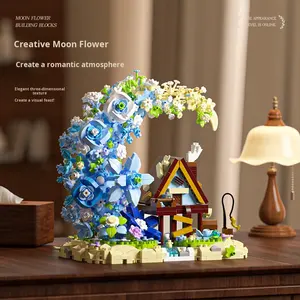 Casa de Juegos Infantil con Diseño de Flor Lunar, Bloques de Construcción de ABS, Juguete de Ensamblaje, Regalo Ideal para Niños - Product Image 3