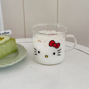 <span class=keywords><strong>Mug</strong></span> en verre <span class=keywords><strong>Hello</strong></span> <span class=keywords><strong>Kitty</strong></span> mignon avec poignée, tasse à boire transparente résistante à la chaleur pour le lait, le thé, le café, le petit-déjeuner, usage quotidien - Product Image 5