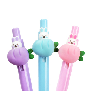 O & Q phim hoạt hình thiết kế bấm vào bóng bút nhựa phục sinh Thỏ ẩn bất ngờ mũm mĩm cơ thể bút OEM/ODM cho cô gái - Product Image 2