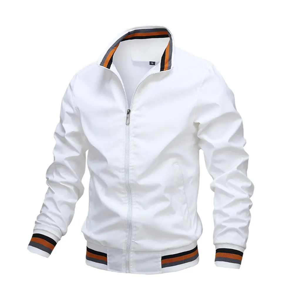 New Casual Jacket Men's Spring And Fall Sport Solid Color Coat Men's Fashion Casual Simple Jackets