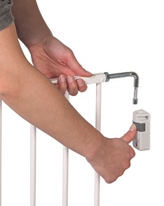 For White Wall Fix <b>Wood</b> Extending <b>Baby</b> <b>Gate</b> for 6 Months to 2 Years Kids for 62-102cm <b>Gate</b> Width - Product Image 2