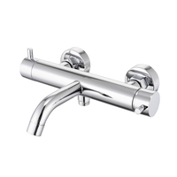 Ensemble de douche moderne CW510L en laiton chromé avec mitigeur chaud/froid pour baignoire et lavabo