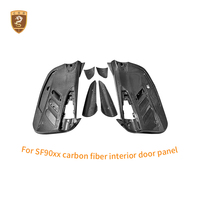 Kit de panneaux de porte en fibre de carbone sèche préimprégnée 2x2 sergé finition brillante, garniture intérieure légère pour conversion Ferrari SF90 XX