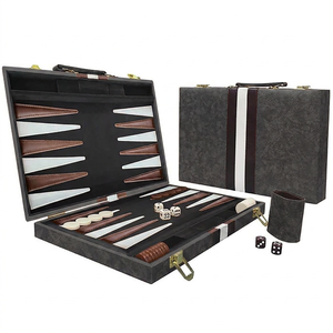 High Quality Professional Custom Design Leather <b>Backgammon</b> with Custom Color & Size Private Label Printing <b>Board</b> Game <b>Backgammon</b> - Product Image 6