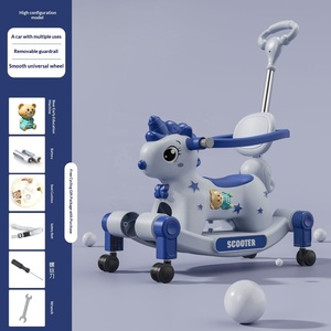 <span class=keywords><strong>Cheval</strong></span> à bascule pour enfants, trotteur et poussette en plastique, cadeau de premier anniversaire pour bébés de 6 à 12 mois et de <span class=keywords><strong>1</strong></span> à 3 ans - Product Image 6