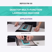 Machine à plastifier multifonctionnelle de bureau REFOX FM-30 3 en 1, séparateur LCD, éliminateur de bulles, laminateur OCA, réparation d'écran LCD de téléphone