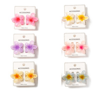 Wowei 4cm antidérapant forte tenue fleur pinces à cheveux pinces ensemble Barrettes pour filles femme cheveux accessoires cadeau
