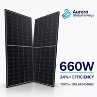 Panneau solaire monocristallin 660W résistant à la brume côtière, module PV à fonctionnement continu pour projet solaire de parc industriel en bord de mer