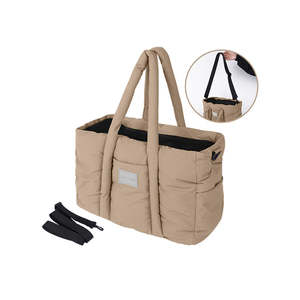 Bolso de transporte transpirable de malla para perros 2 en 1, bandolera portátil con asa frontal para cachorros, gatos y gatitos pequeños - Product Image 1