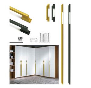 Style 709 Black Aluminum Alloy Cabinet Handle Aluminum Profile Aluminum Handle