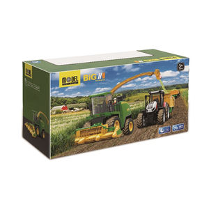 <span class=keywords><strong>1</strong></span>/24 échelle modèle 2.4 GHZ 6CH couleur verte Mini 4x4 voiture jouets RC télécommande tracteur avec <span class=keywords><strong>moissonneuse</strong></span> - Product Image 3